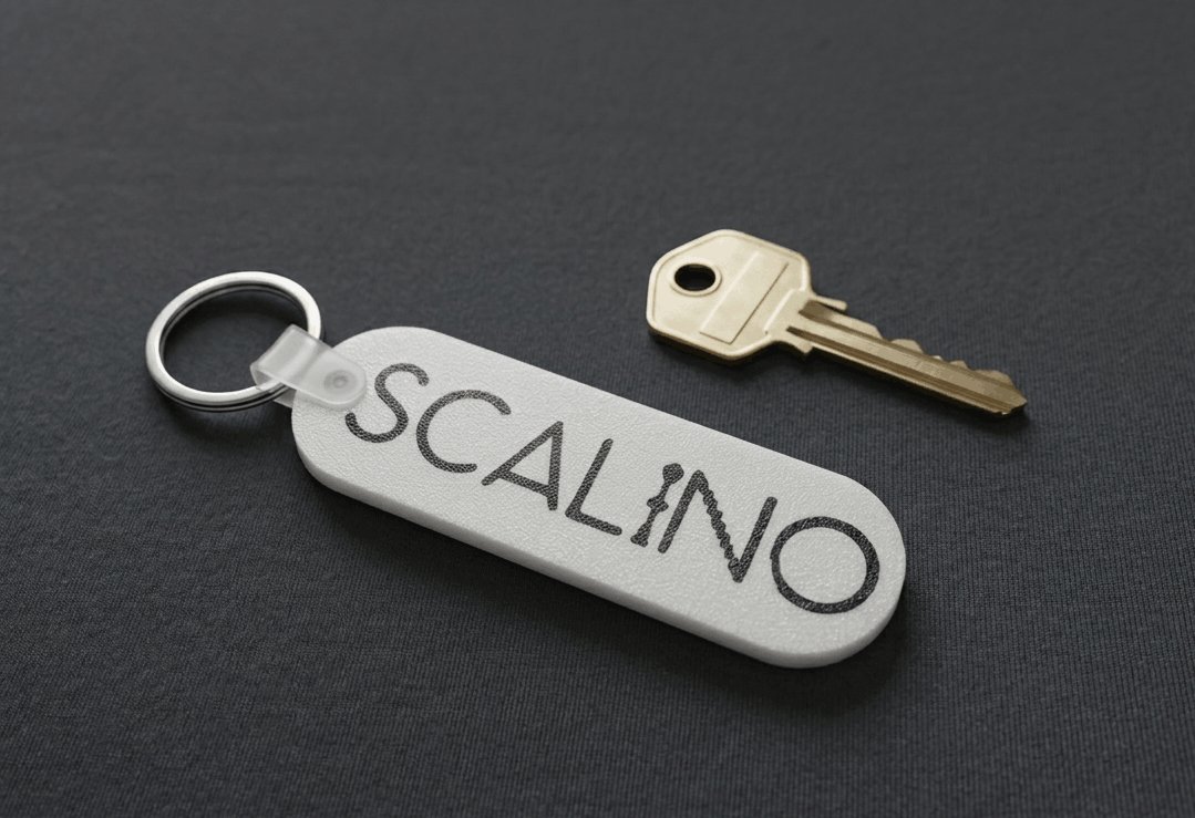 Μπρελόκ «Scalino» σε λευκή 3D εκτύπωση